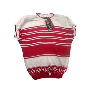 Vintage Jaclyn Sport Top Women’s Size M Short Sleeve Sweater 80s 90s USA Made